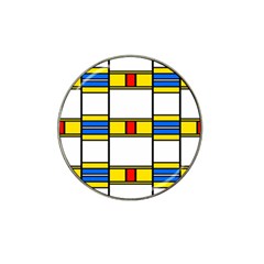 Colorful Squares And Rectangles Pattern Hat Clip Ball Marker (4 Pack) by LalyLauraFLM