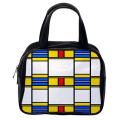 Colorful Squares And Rectangles Pattern Classic Handbag (one Side) by LalyLauraFLM