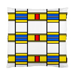 Colorful Squares And Rectangles Pattern Standard Cushion Case (two Sides) by LalyLauraFLM