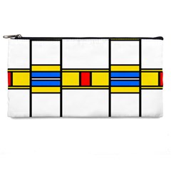 Colorful Squares And Rectangles Pattern Pencil Case by LalyLauraFLM