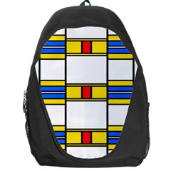 Colorful Squares And Rectangles Pattern Backpack Bag by LalyLauraFLM