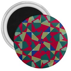 Shapes In Squares Pattern 3  Magnet by LalyLauraFLM