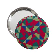 Shapes In Squares Pattern 2 25  Handbag Mirror by LalyLauraFLM