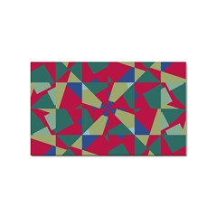 Shapes In Squares Pattern Sticker (rectangular)