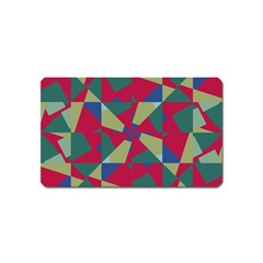 Shapes In Squares Pattern Magnet (name Card) by LalyLauraFLM