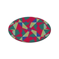 Shapes In Squares Pattern Sticker Oval (100 Pack) by LalyLauraFLM