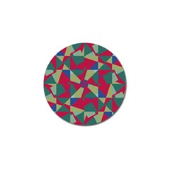 Shapes In Squares Pattern Golf Ball Marker by LalyLauraFLM