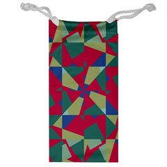 Shapes In Squares Pattern Jewelry Bag by LalyLauraFLM