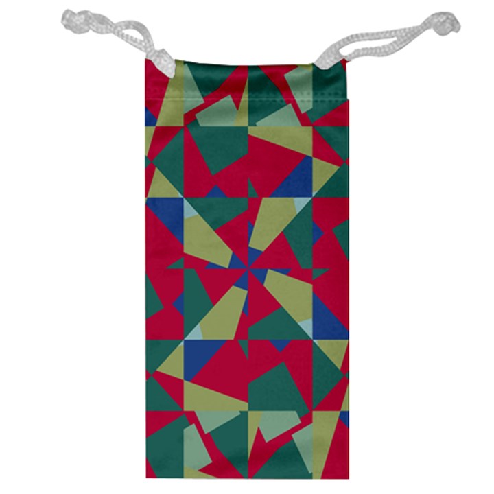 Shapes in squares pattern Jewelry Bag