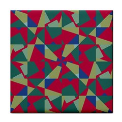 Shapes In Squares Pattern Face Towel by LalyLauraFLM