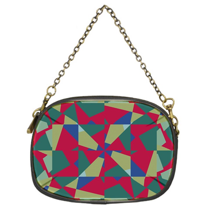 Shapes in squares pattern Chain Purse (Two Sides)