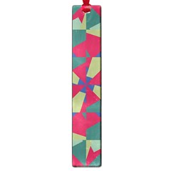 Shapes In Squares Pattern Large Book Mark by LalyLauraFLM