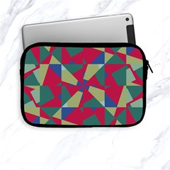 Shapes In Squares Pattern Apple Ipad Mini Zipper Case by LalyLauraFLM