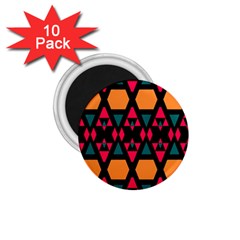 Rhombus And Other Shapes Pattern 1 75  Magnet (10 Pack)  by LalyLauraFLM