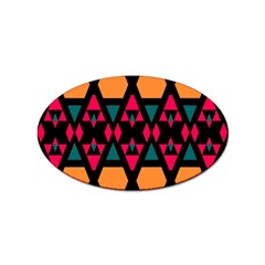 Rhombus And Other Shapes Pattern Sticker Oval (100 Pack) by LalyLauraFLM