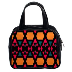 Rhombus And Other Shapes Pattern Classic Handbag (two Sides) by LalyLauraFLM