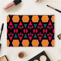 Rhombus And Other Shapes Pattern Cosmetic Bag (large) by LalyLauraFLM