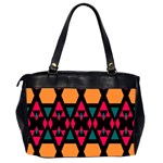 Rhombus and other shapes pattern Oversize Office Handbag (2 Sides) Back