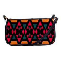 Rhombus And Other Shapes Pattern Shoulder Clutch Bag by LalyLauraFLM