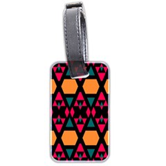 Rhombus And Other Shapes Pattern Luggage Tag (two Sides) by LalyLauraFLM