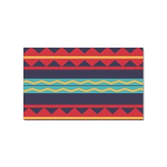 Rhombus And Waves Chains Pattern Sticker (rectangular) by LalyLauraFLM