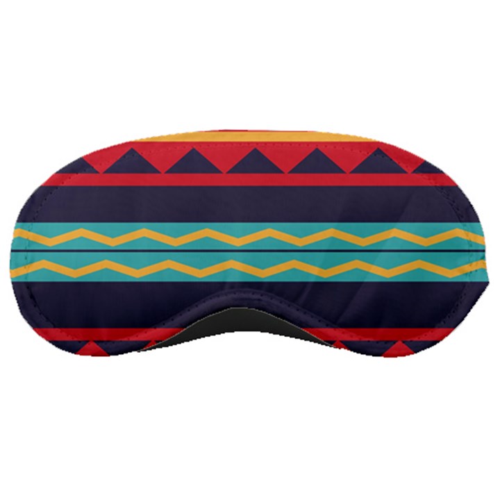 Rhombus and waves chains pattern Sleeping Mask