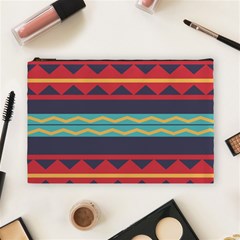 Rhombus And Waves Chains Pattern Cosmetic Bag (large) by LalyLauraFLM