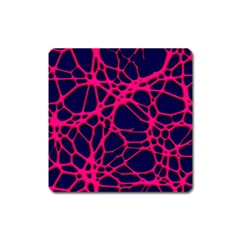 Hot Web Pink Square Magnet by ImpressiveMoments