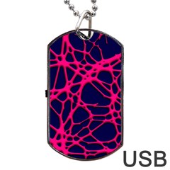 Hot Web Pink Dog Tag Usb Flash (one Side) by ImpressiveMoments