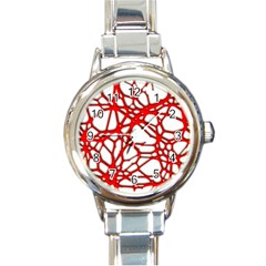 Hot Web Red Round Italian Charm Watches by ImpressiveMoments