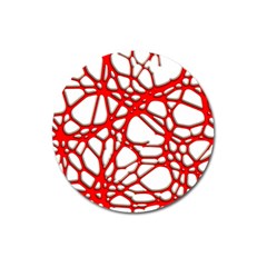 Hot Web Red Magnet 3  (round) by ImpressiveMoments