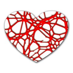 Hot Web Red Heart Mousepads by ImpressiveMoments