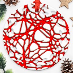 Hot Web Red Ornament (round Filigree)  by ImpressiveMoments