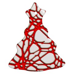 Hot Web Red Christmas Tree Ornament (2 Sides) by ImpressiveMoments