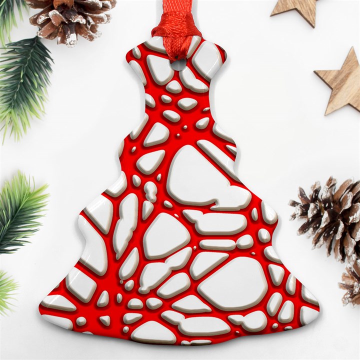 Hot Web Red Christmas Tree Ornament (2 Sides)