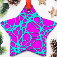 Hot Web Turqoise Pink Ornament (star)  by ImpressiveMoments