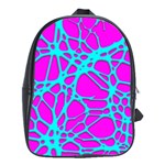 Hot Web Turqoise Pink School Bags(Large)  Front