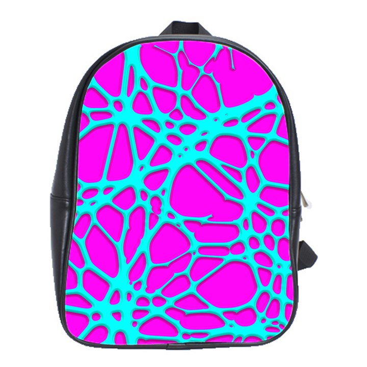 Hot Web Turqoise Pink School Bags(Large) 