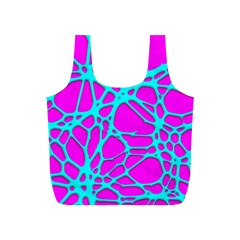 Hot Web Turqoise Pink Full Print Recycle Bags (s)  by ImpressiveMoments