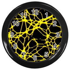 Hot Web Yellow Wall Clocks (black) by ImpressiveMoments