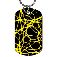 Hot Web Yellow Dog Tag (one Side) by ImpressiveMoments