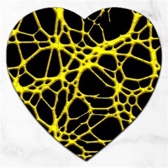 Hot Web Yellow Jigsaw Puzzle (heart) by ImpressiveMoments