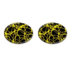 Hot Web Yellow Cufflinks (oval) by ImpressiveMoments