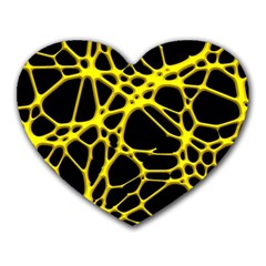 Hot Web Yellow Heart Mousepads by ImpressiveMoments