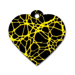 Hot Web Yellow Dog Tag Heart (one Side) by ImpressiveMoments