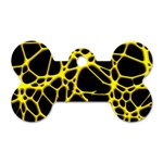 Hot Web Yellow Dog Tag Bone (Two Sides) Front