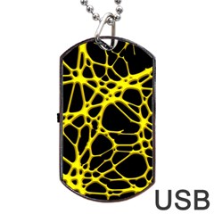 Hot Web Yellow Dog Tag Usb Flash (one Side) by ImpressiveMoments