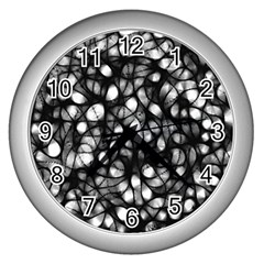 Chaos Decay Wall Clocks (silver)  by KirstenStar