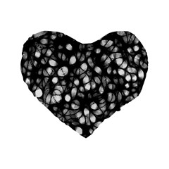 Chaos Decay Standard 16  Premium Flano Heart Shape Cushions by KirstenStar