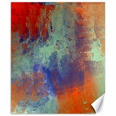 Abstract In Green, Orange, And Blue Canvas 8  X 10  by digitaldivadesigns